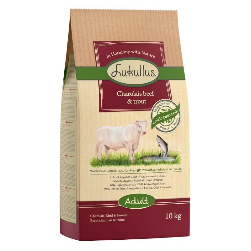 Lukullus Cold-Pressed Charolais Beef & Trout - 10Kg