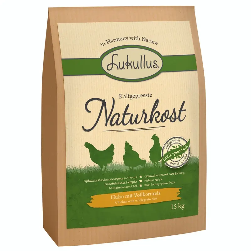 Lukullus Naturkost - Chicken & Wholegrain Rice - 15Kg