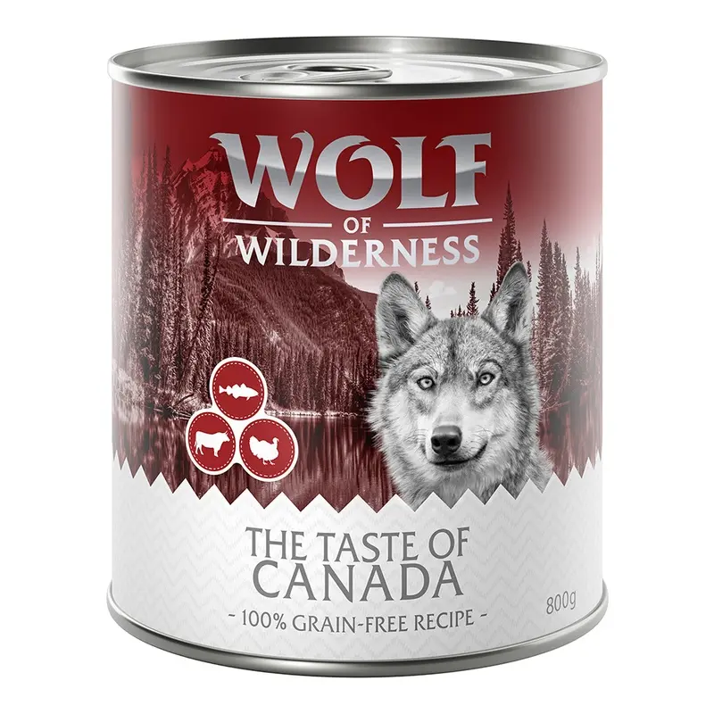 Wolf Of Wilderness Adult "The Taste Of" 6 X 800G - The Taste Of Canada - Beef, Turkey, Cod