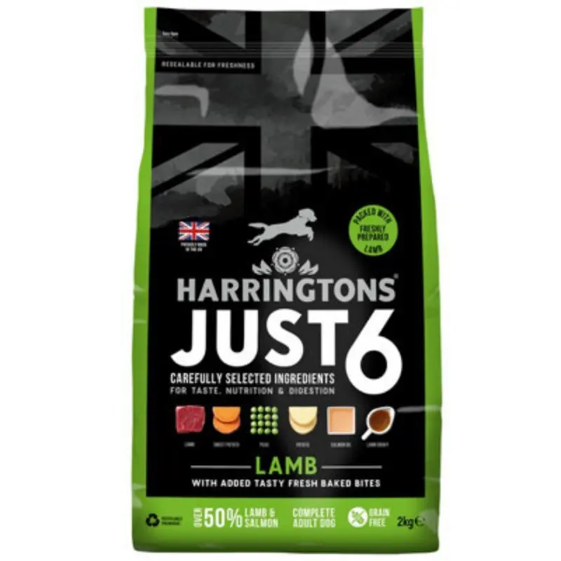 Harringtons Grain/Salmon Just Adult Nutritional Wet & Dry Dog Food Size 6