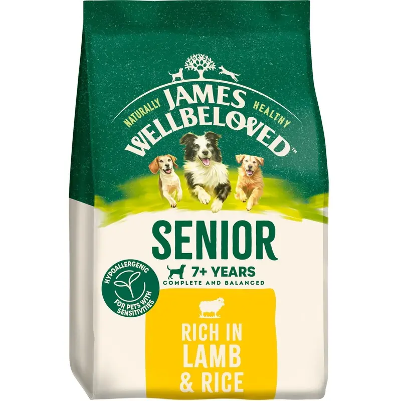 James Wellbeloved Senior Lamb & Rice Dry Dog Food - 8Kg