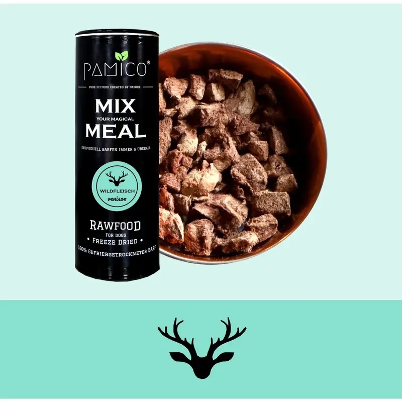 Pamico Blue/Red/Yellow Mix Meal Freeze-Dried Venison 120G