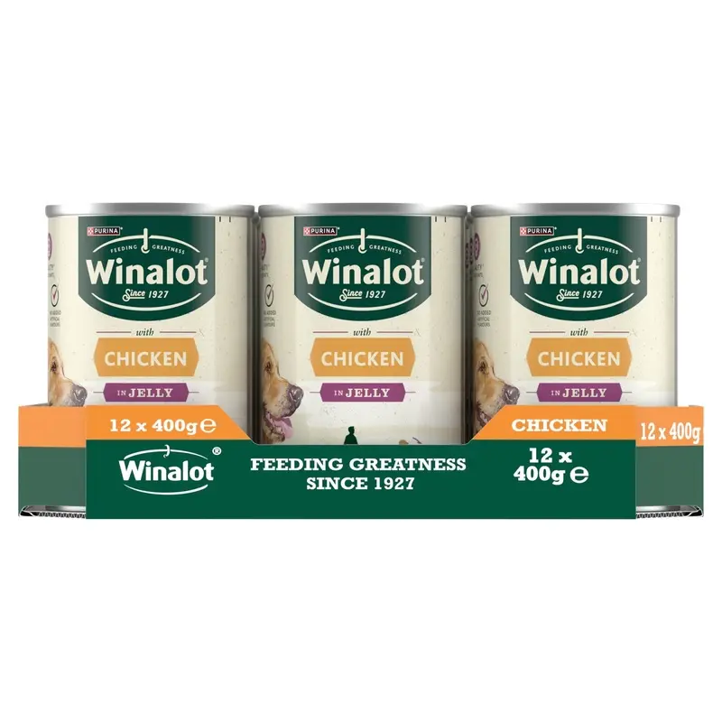 Winalot Chicken In Jelly Canned Dog Food - X 400G Size 12