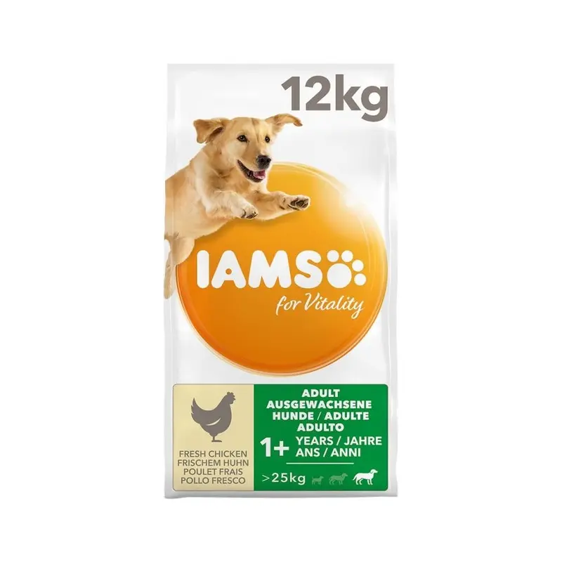 Iams For Vitality Adult Dog Food Chicken 12Kg Large