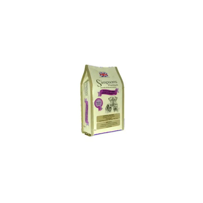Simpsons Premium Light/Brown (12 Kg) Simpsons Premiumsenior/ Chicken & Rice Size 12