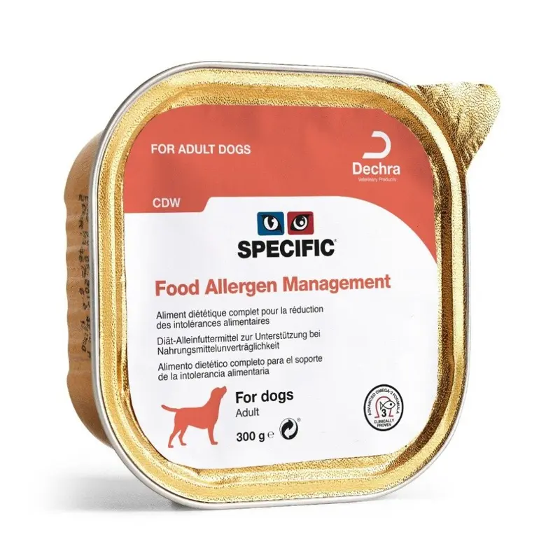 Dechra Specific Cdw Food Allergy Wet Dog Food Foils X 300G Size 6