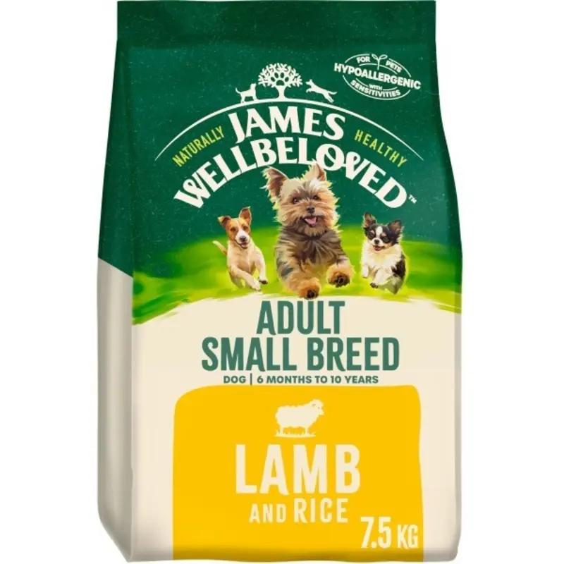 James Wellbeloved Adult Breed Dog Dry Food Lamb And Rice - 7.5Kg Brown/White Small