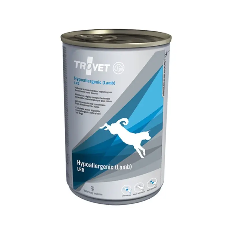 New Trovet Lamb Hypoallergenic Diet (Lrd) Canine - X 400G Cans Size 6