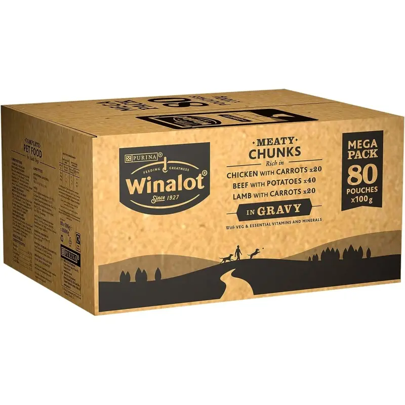 New Winalot Perfect Portions Dog Food Mixed In Gravy 80 X 100 G