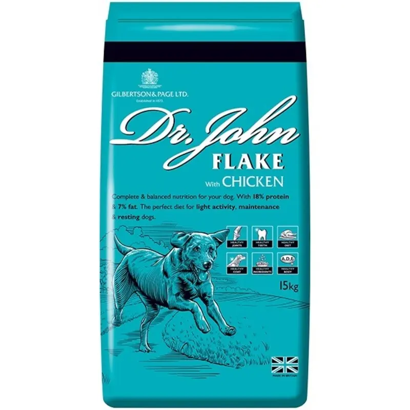 Dr. John Flake With Chicken Dog Food - Grain 15Kg
