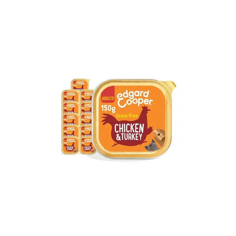 Edgard Cooper Grain Wet Dog Food, Chicken & Turkey, X 150G, -Free Size 11
