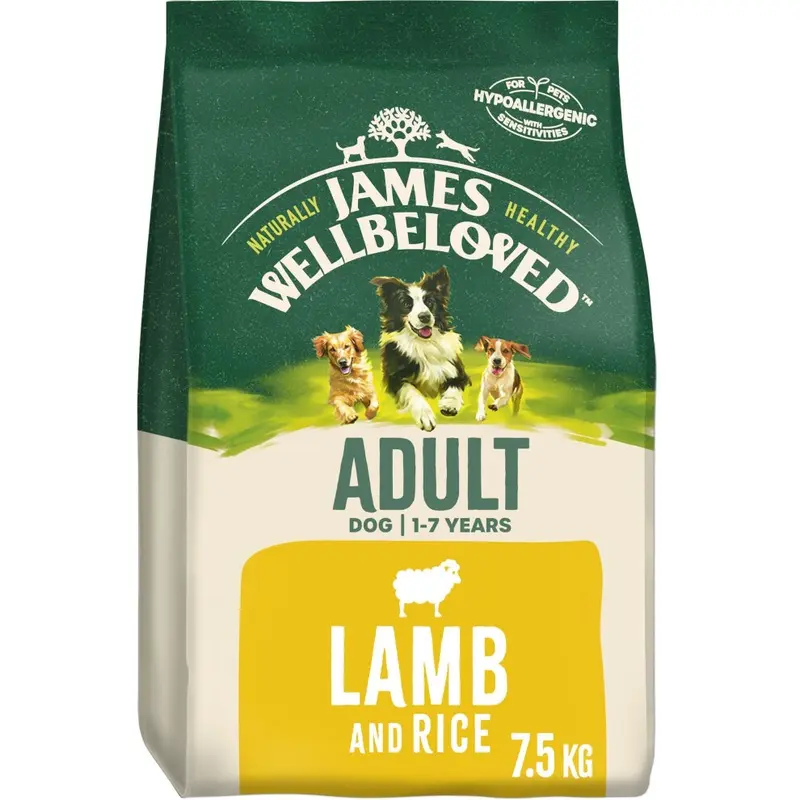James Wellbeloved Complete Dry Adult Dog Food Lamb And Rice, 7.5 Kg 7.5Kg