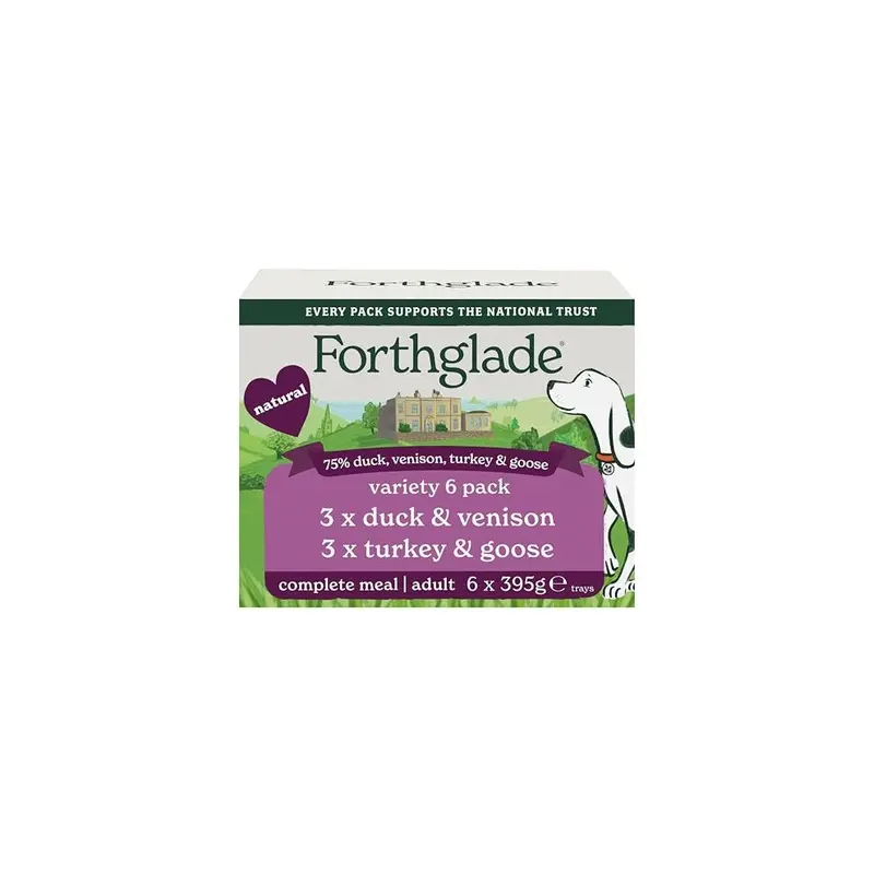 New Forthglade Wet Dog Food, National Trust Variety Pack (6 X 395G) Grain Size 6