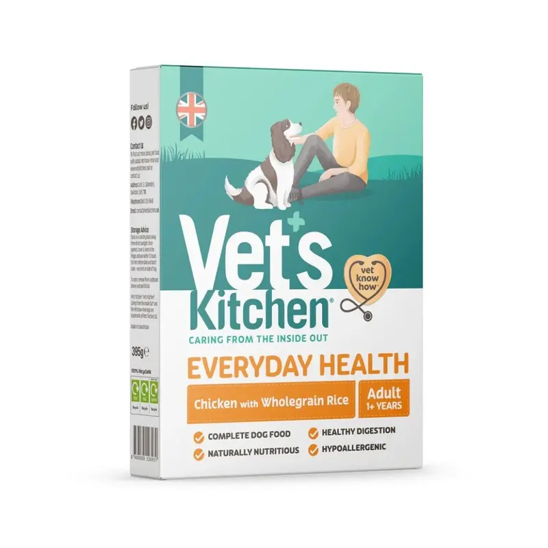 Vets Kitchen Everyday Health Chicken With Wholegrain Rice 395G