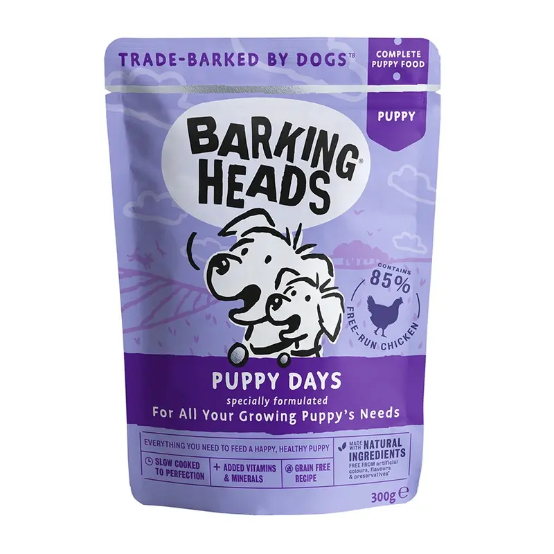 Barking Heads Puppy Days Wet Puppy Food Pouch Chicken 300G