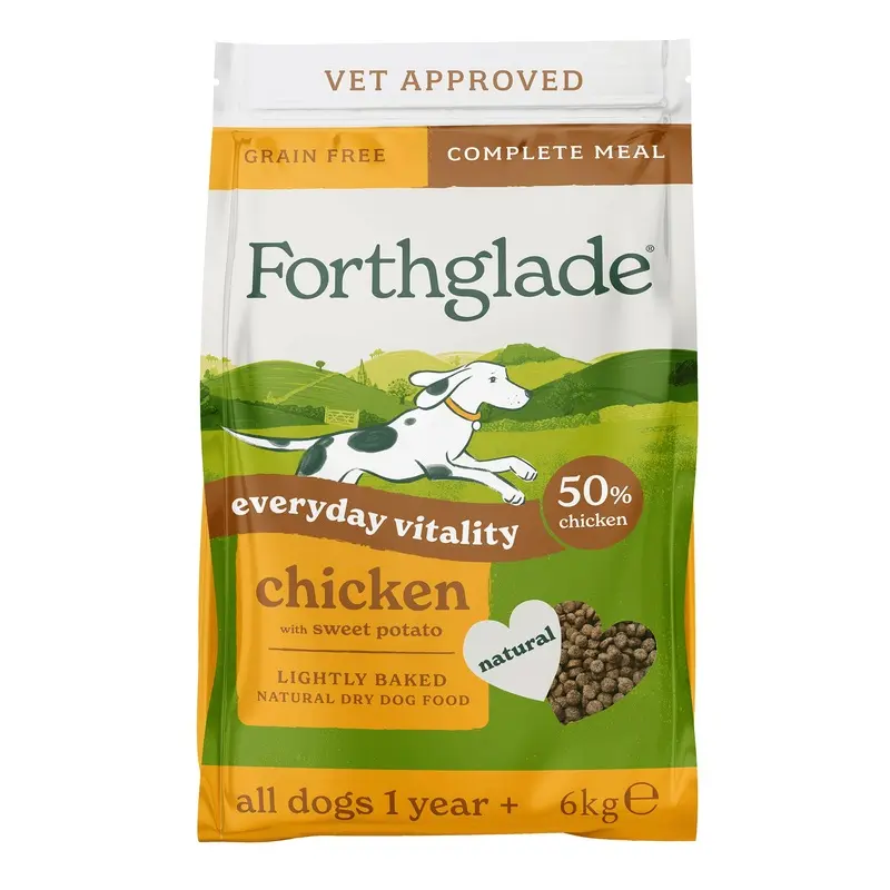 Forthglade Grain | Lightly Baked | Chicken | Natural Dry Dog Food - 2Kg
