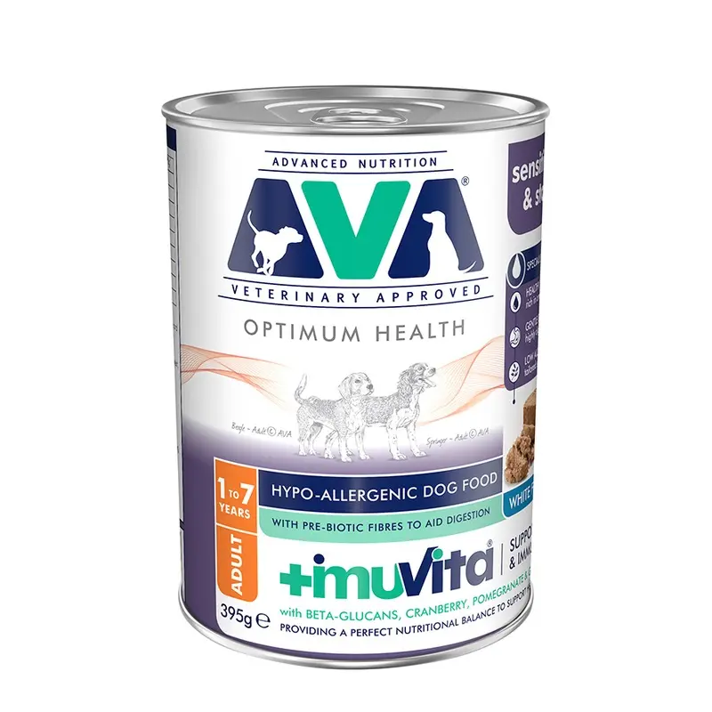 Ava Veterinary Approved Optimum Health Adult Sensitive Dog Food Fish 395G