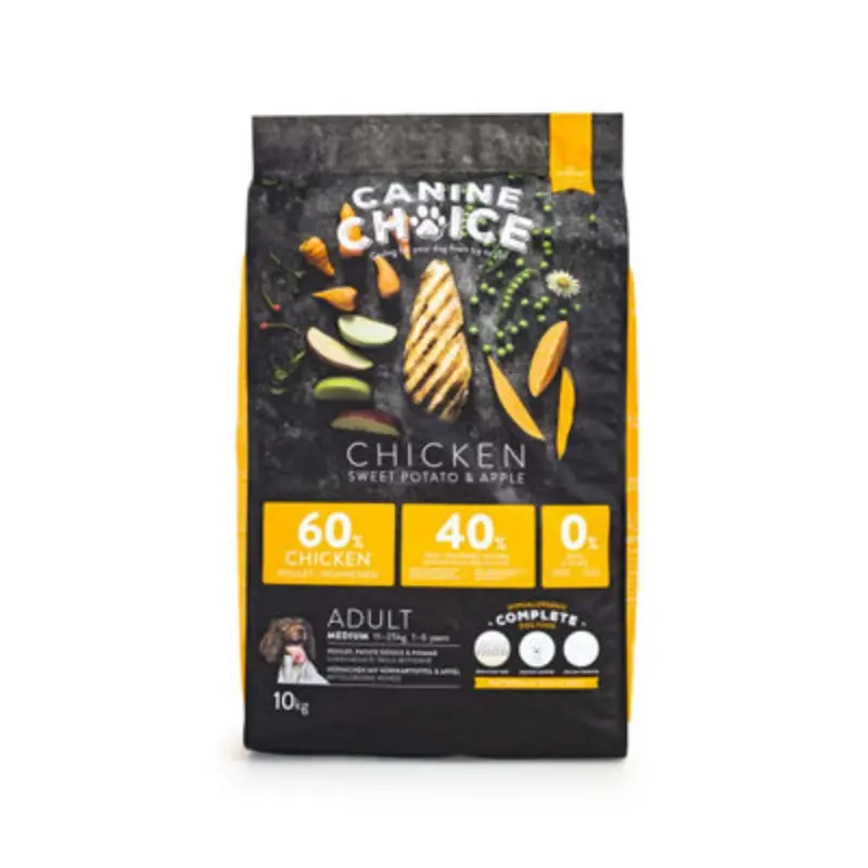 B&Q Canine Choice Super Premium Gf Med Adt Dry Chicken 10Kg Grain/Salmon