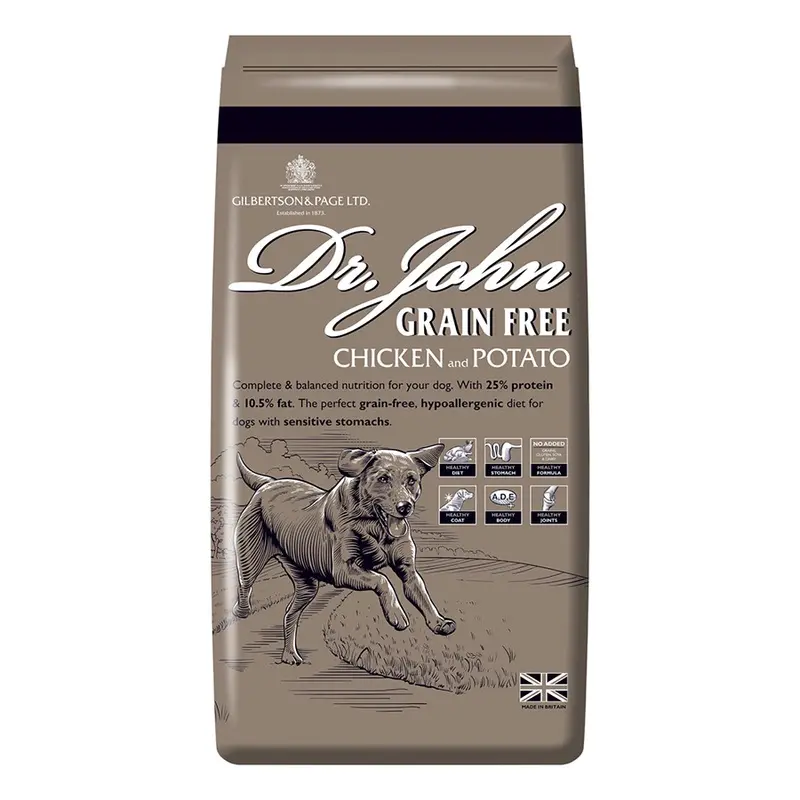 Dr John Grain Free Working Adult Dog Food With Chicken 2Kg