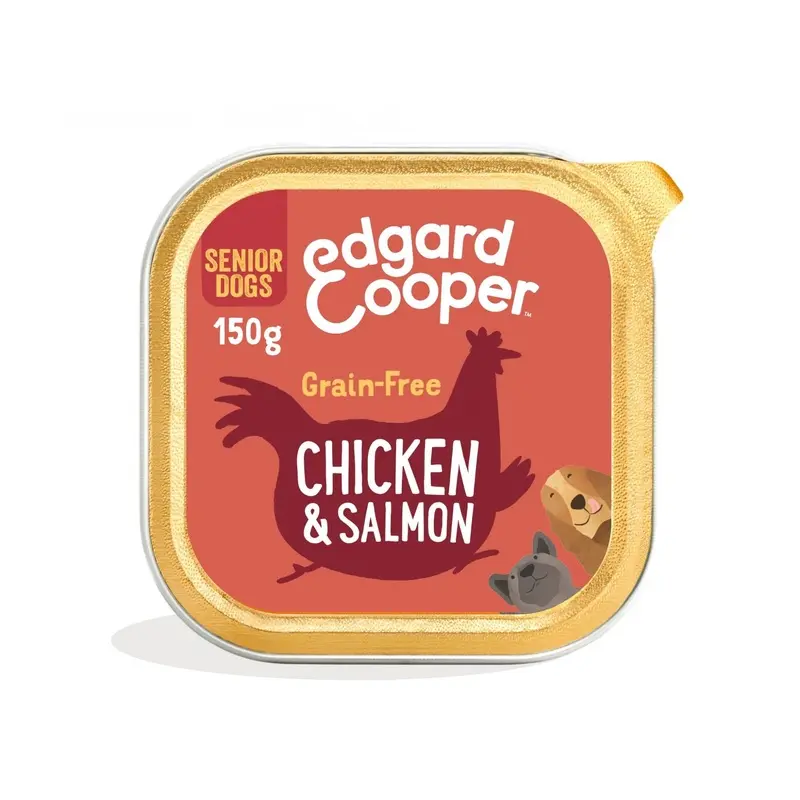 Edgard And Cooper Magnificent Chicken And Senior Dog Wet Food Trays - Salmon 150G