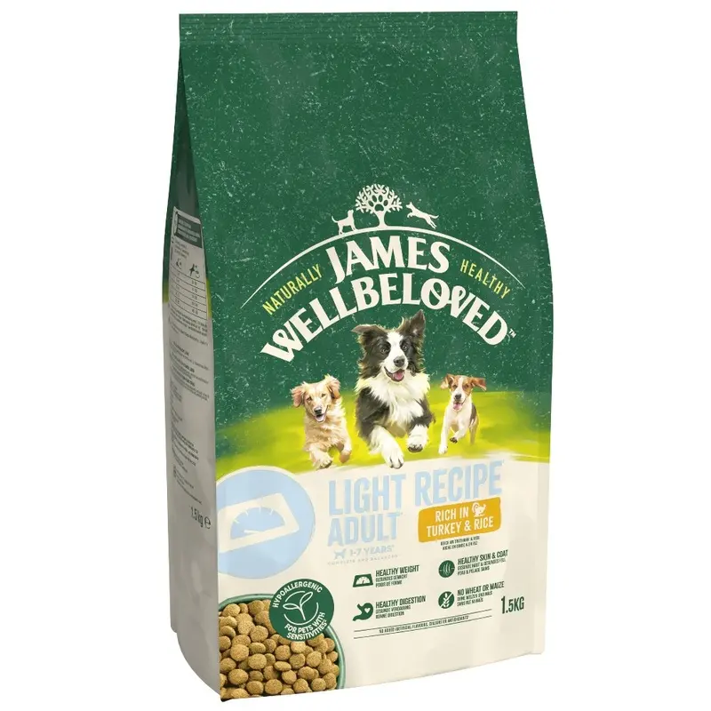 James Wellbeloved Adult Dog Light Hypoallergenic Turkey & Rice - 1.5Kg