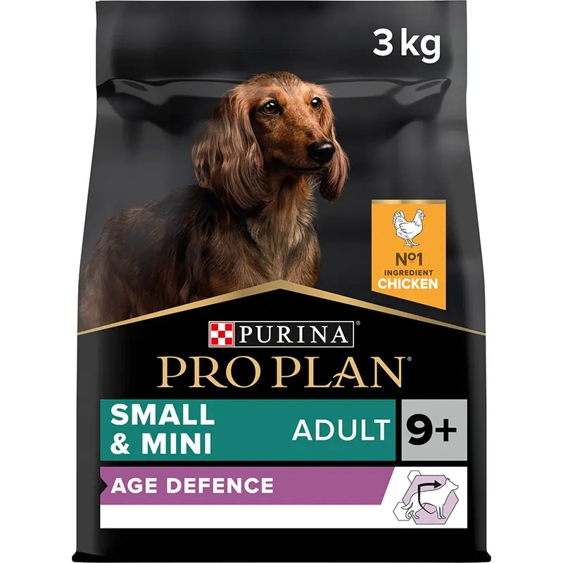 Pro Plan Small & Mini Breed Age Defence 9+ Senior Dry Dog Food Chicken 3Kg