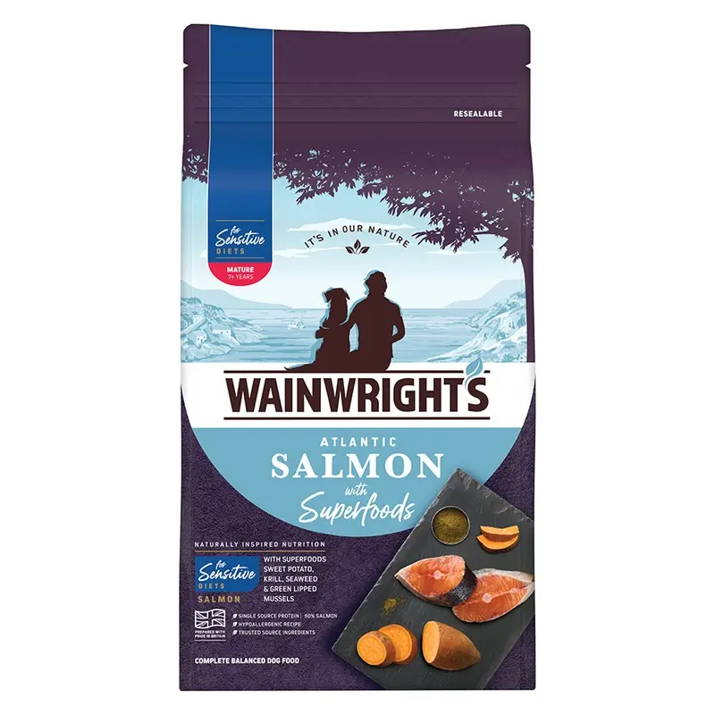 Wainwrights Sensitive Dry Mature Dog Food Atlantic Salmon With Superfoods 2Kg