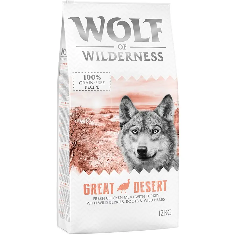 Wolf Of Wilderness Adult "Great Desert" - Turkey - Grain-Free - 12Kg