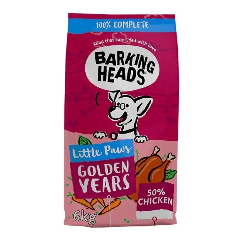 Barking Heads Little Paws Years Chicken Senior Dog Food - Golden 6Kg