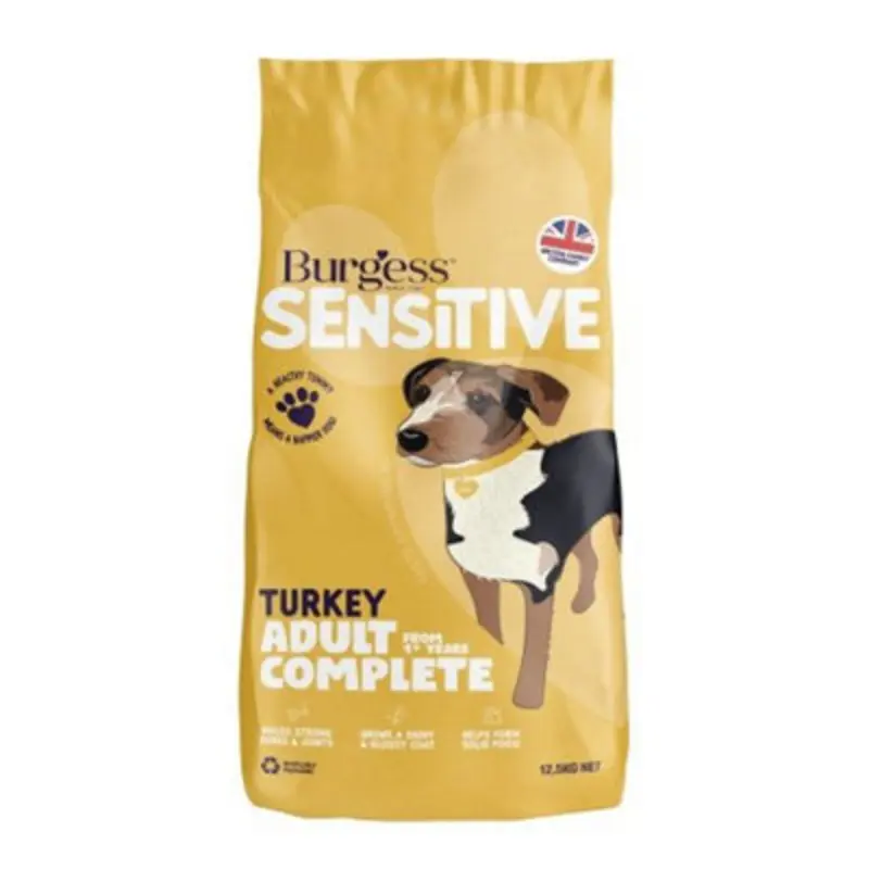 Burgess Sensitive Adult Dog Turkey & Rice 12.5Kg