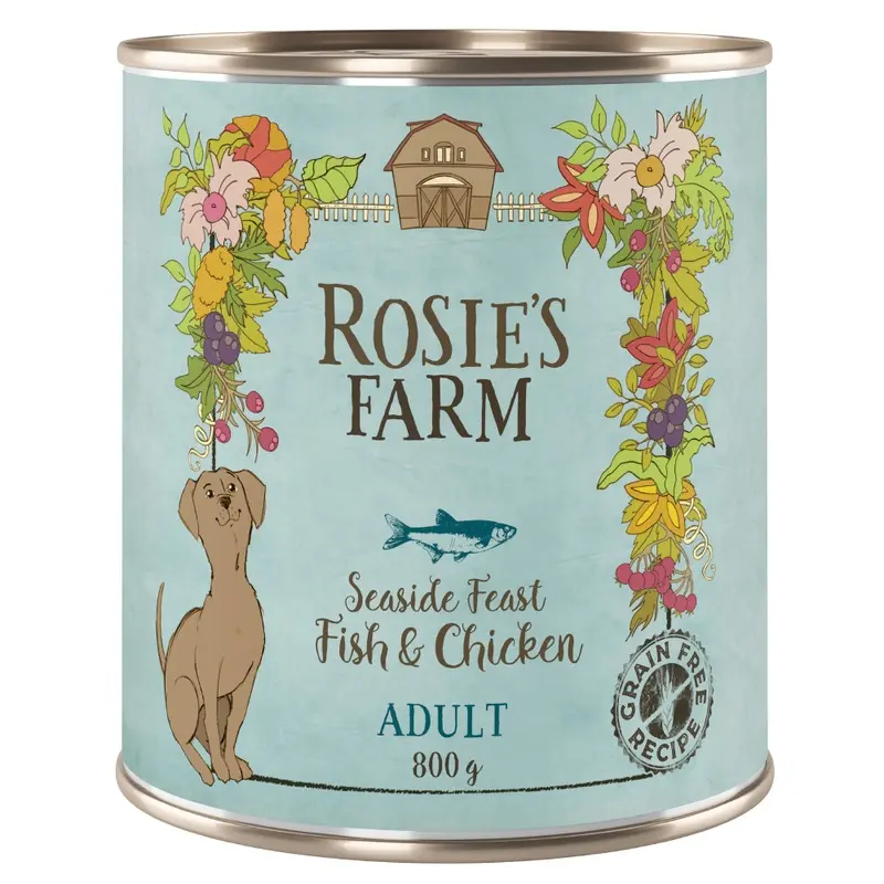 Rosies Farm Adult Seaside Feast With Fish & Chicken - 6 X 800G