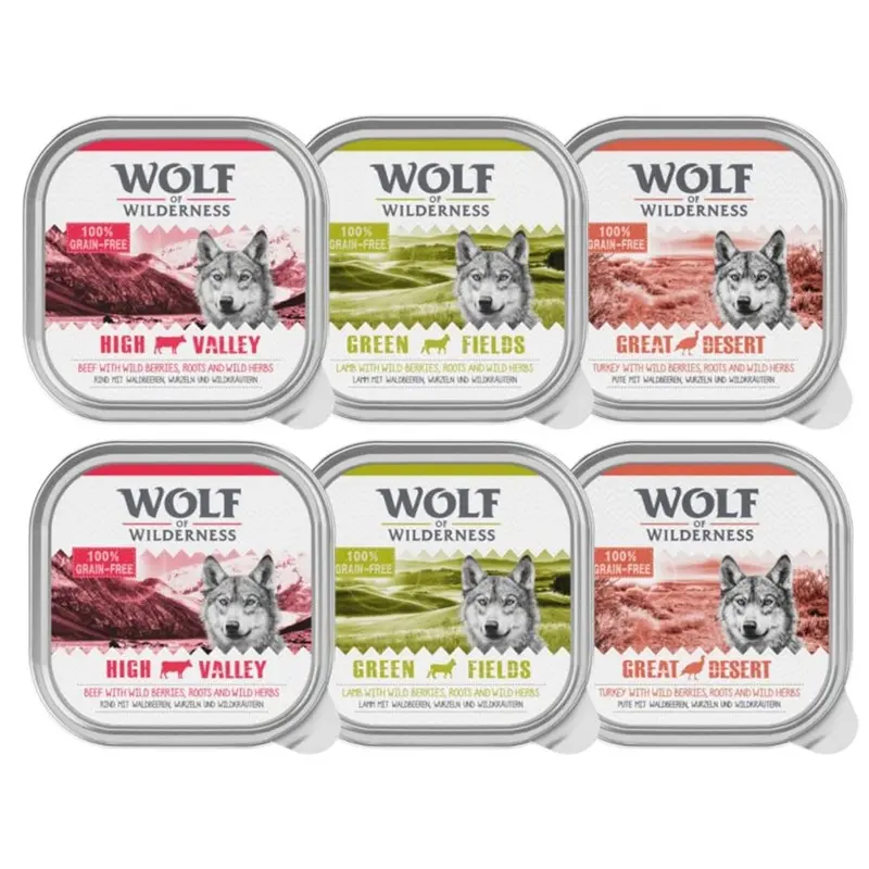 Wolf Of Wilderness Adult Classic 6 X 300G - Mixed Pack: 3 Varieties