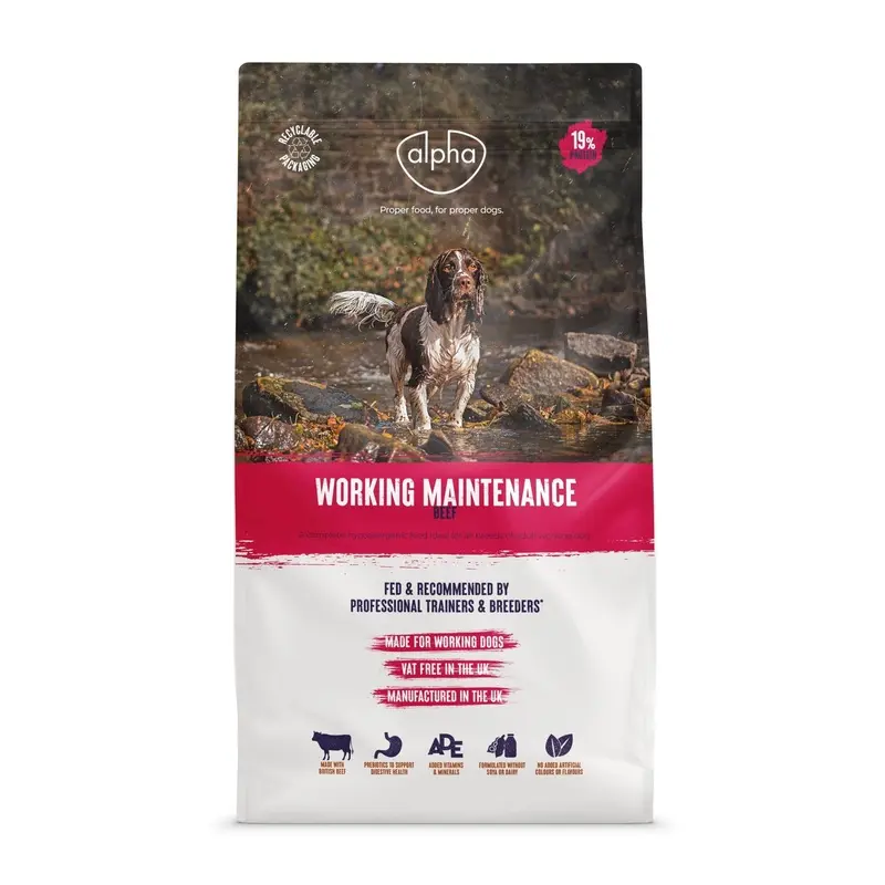 Alpha Working Maintenance Dog Food - Bag 15Kg