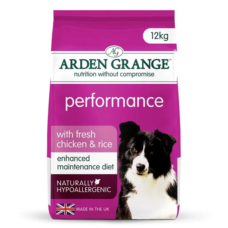 Arden Grange Performance Dry Adult Dog Food With Fresh Chicken And Rice 12Kg