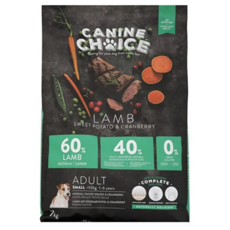 B&Q Canine Choice Super Premium Gf Small Adult Dry Lamb 7Kg Grain
