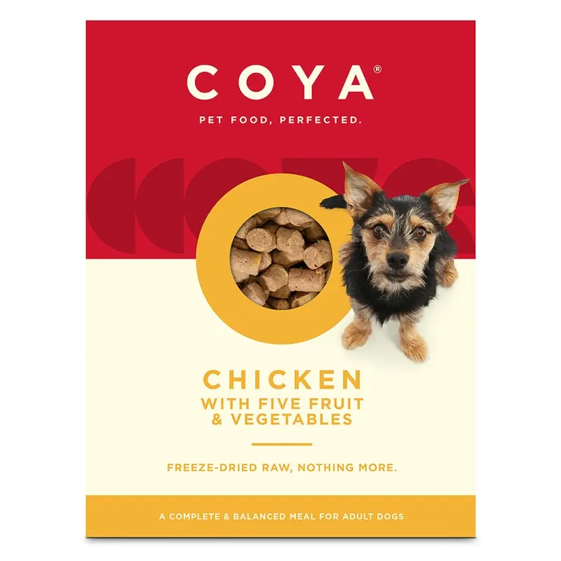 Coya Freeze-Dried Raw Complete Adult Dog Food Chicken, Fruits & Vegetables 750G