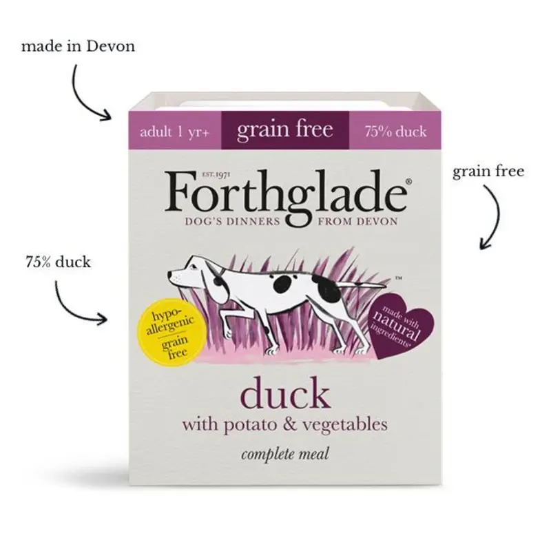 Forthglade Grain Free Complete Adult Duck 395G
