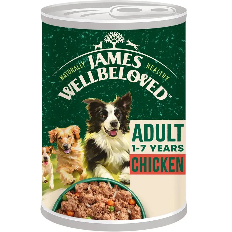 James Wellbeloved Adult Chicken & Rice In Loaf Can Wet Dog Food - Can Size 1