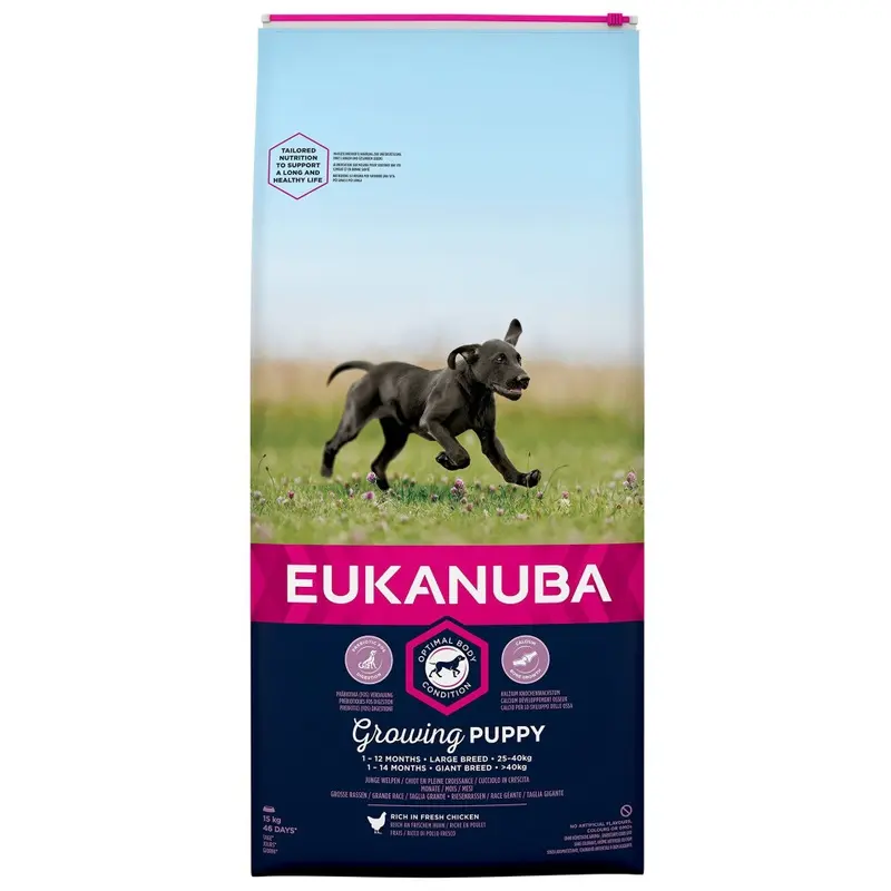 Eukanuba Puppy/Junior Dry Dog Food Breed Chicken, 5 Kg Large