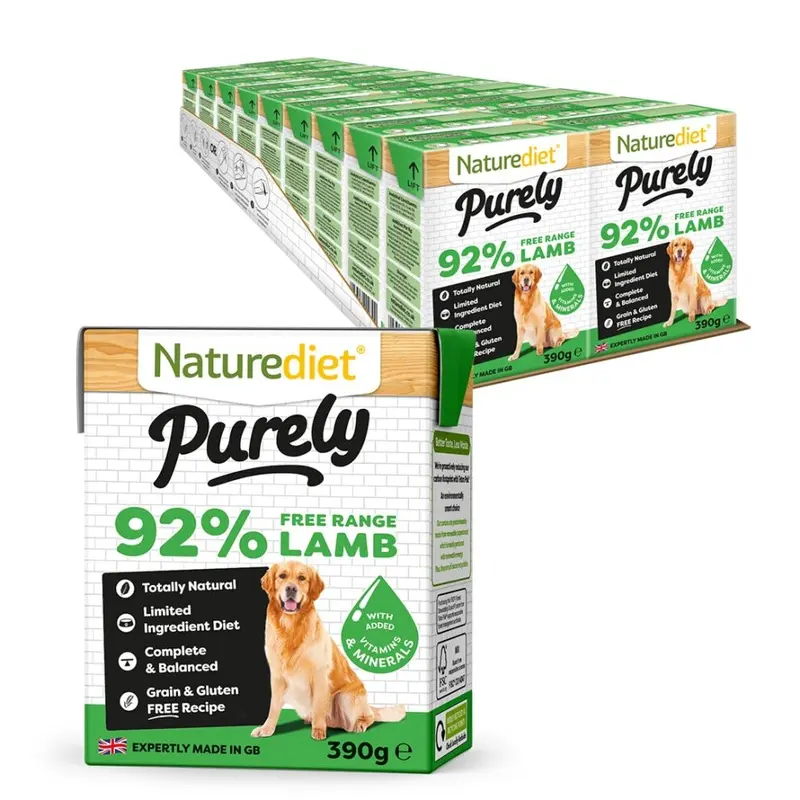 New Naturediet - Purely, Complete Wet Food, Lamb, (Pack Of 18) Pr03 390G
