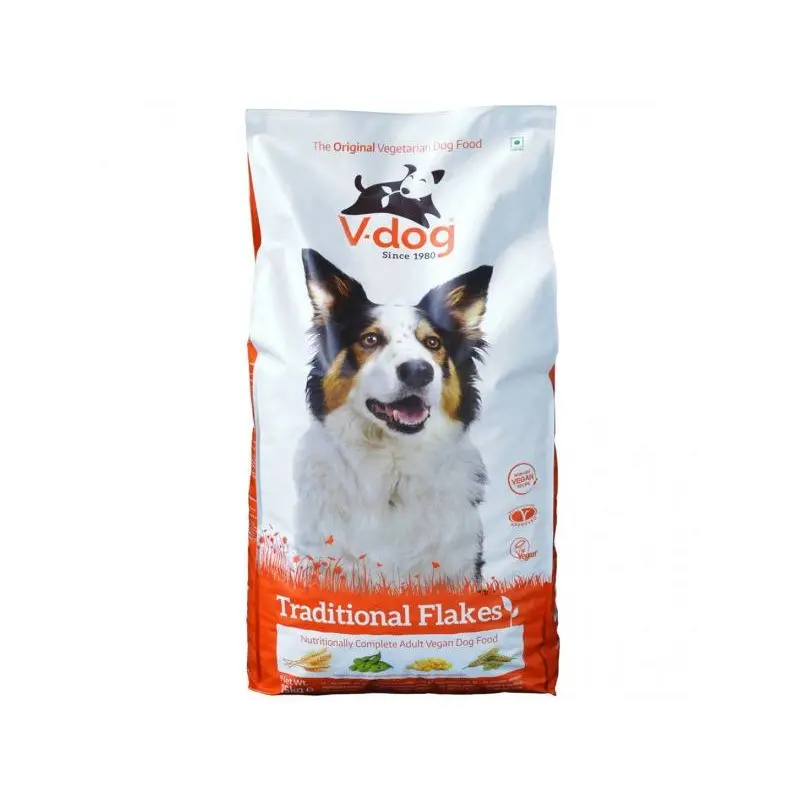 Veg Eco Vegeco V-Dog Vegetarian Traditional Flake Dog Food - 15Kg