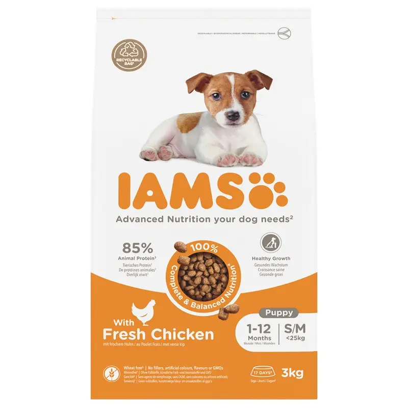 Iams Advanced Nutrition Puppy & Junior Small & Medium Dog - Chicken - 3Kg