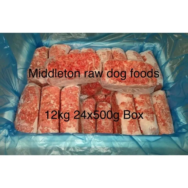 New Frozen Raw Dog Food Chicken Mince 24X 500G Bags 12 Kg Box.