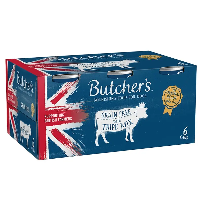 Butchers Grain Free Adult Wet Dog Food Tripe 6X400G Tins