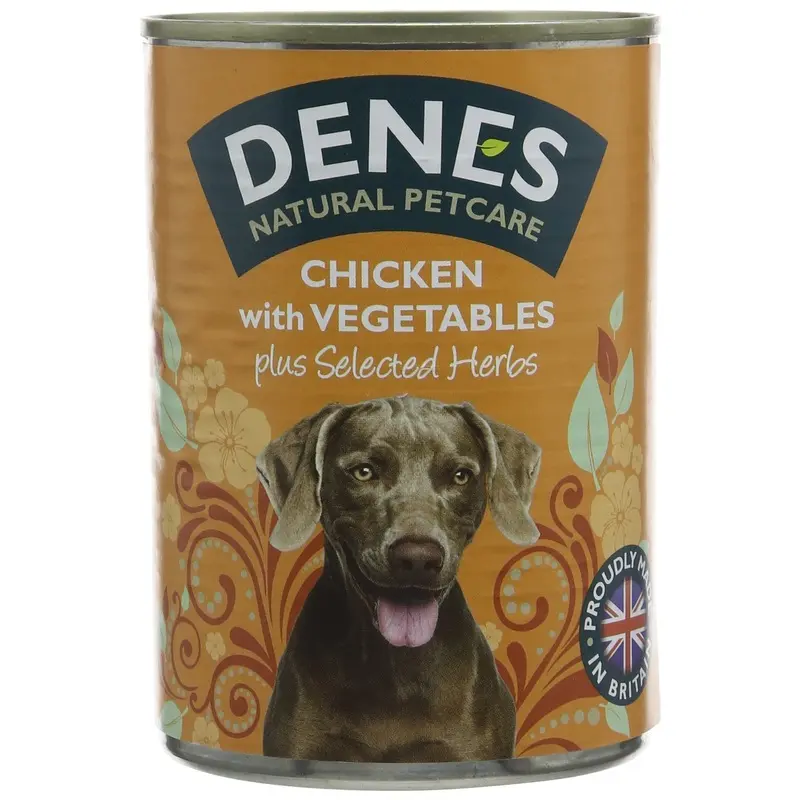 Denes Complete Adult Wet Dog Food Chicken and Vegetables, 12 x 400 g