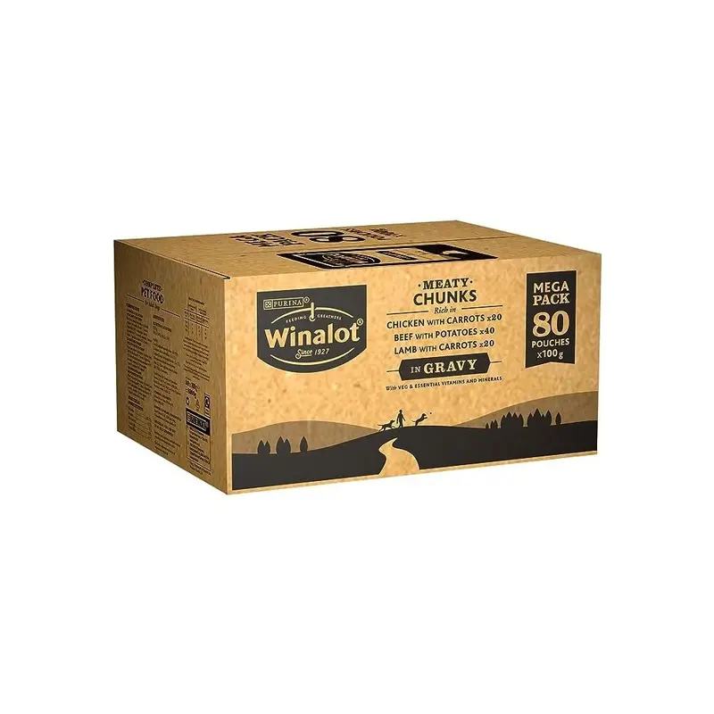 New Purina Winalot Mixed In Gravy 80 X 100 G Perfect Portions Dog Food