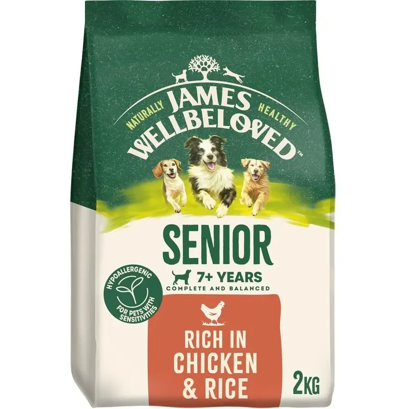 James Wellbeloved Dog Senior Hypoallergenic Dry Food Chicken and Rice 2 kg