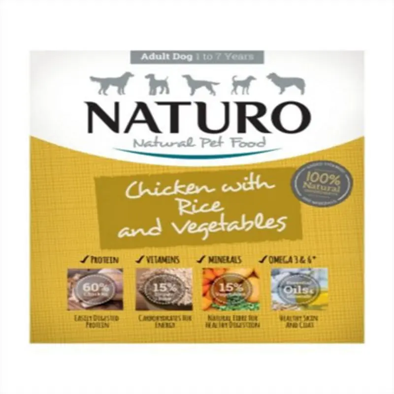 Naturo Brown/Salmon Chicken & Rice With Veg Tray (Pack Of 7) 400G