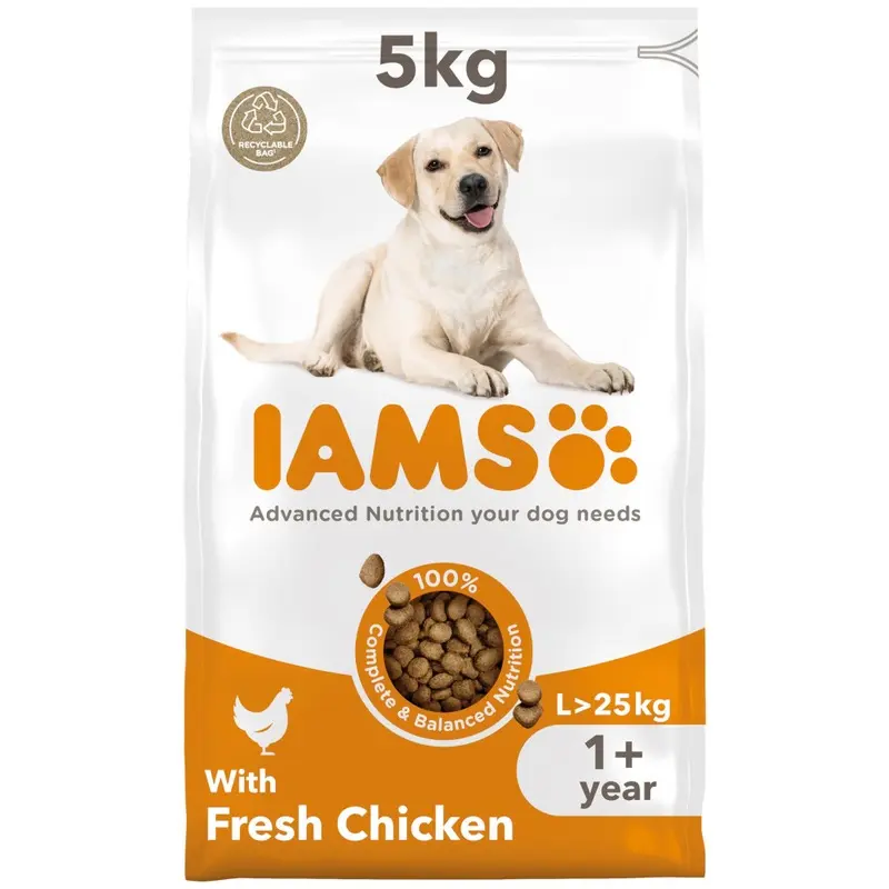New Iams Complete Dry Dog Food For Adult 1+ Breeds With Chicken 5 Kg T81601978 Large