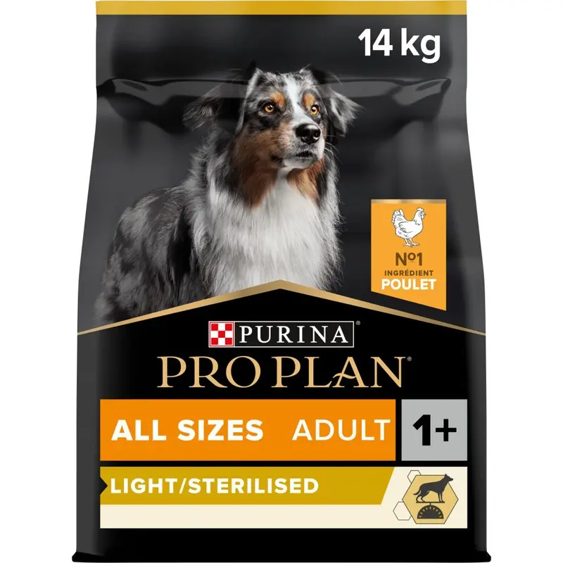 Pro Plan Light Adult / Sterilised Dry Dog Food With Chicken, For Neutered Dogs 14Kg